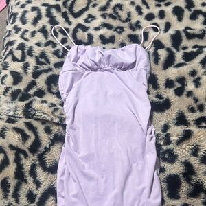 Lilac Ruched Spaghetti Strap Tank Top - Women